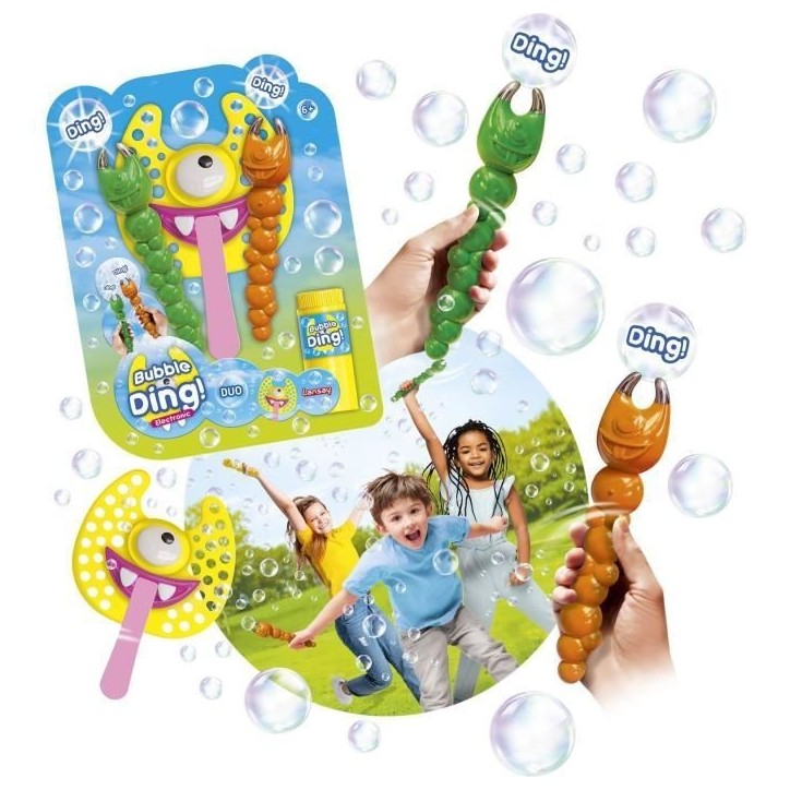 Jeu bulles de savon - LANSAY - 25640 - Bulles Party - Bubble Ding Duo Electronic