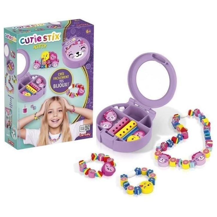 Jeu de création bijoux - LANSAY - 33119 - Cutie Stix - Kitty Jeu de création bijoux - LANSAY - 33119 - Cutie Stix - Kitty