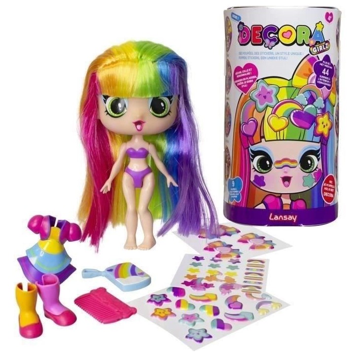 Poupée - LANSAY - 55101 - Decora Girlz - Minis Poupées Fashion a Personnaliser - Decora Poupée - LANSAY - 55101 - Decora Girlz - Minis Poupées Fashion a Personnaliser - Decora