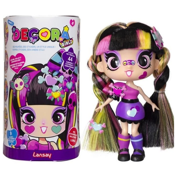 Poupée - LANSAY - 55103 - Decora Girlz - Minis Poupées Fashion a Personnaliser - Luna Poupée - LANSAY - 55103 - Decora Girlz - Minis Poupées Fashion a Personnaliser - Luna