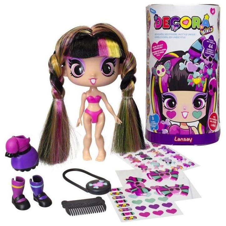 Poupée - LANSAY - 55103 - Decora Girlz - Minis Poupées Fashion a Personnaliser - Luna Poupée - LANSAY - 55103 - Decora Girlz - Minis Poupées Fashion a Personnaliser - Luna