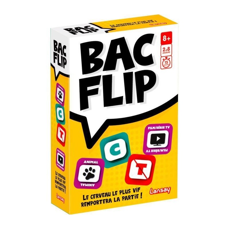 Jeu de société - LANSAT - BAC FLIP - Des 8 ans