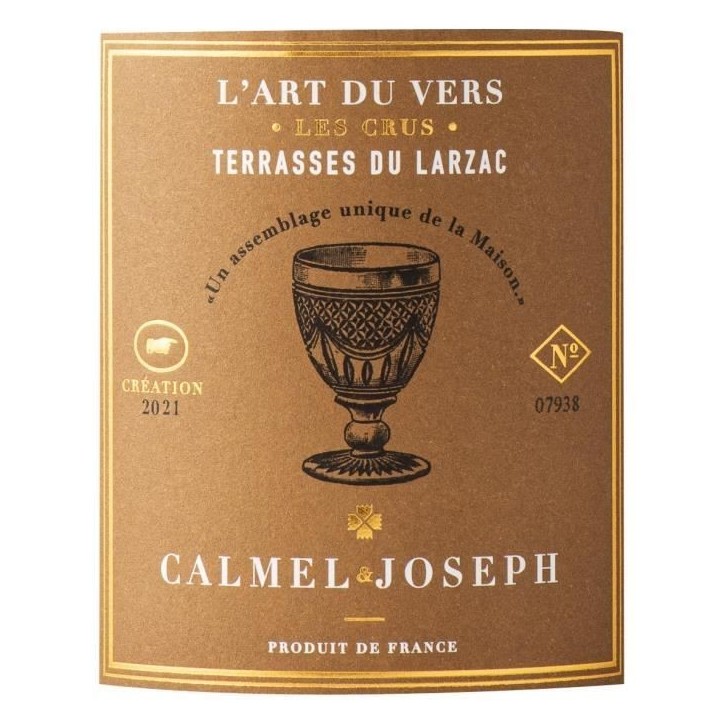 Calmel & Joseph Les Crus l'Art du Vers 2022 Terrasses du Larzac - Vin rouge de Languedoc - Bio Calmel & Joseph Les Crus l'Art du Vers 2022 Terrasses du Larzac - Vin rouge de Languedoc - Bio