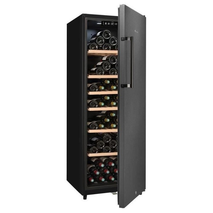 Cave a vin de vieillissement - LA SOMMELIERE - CTPNE147E - 147 bouteilles - Porte pleine - Classe E - 54 x 60 x 167,4 cm - Noir Cave a vin de vieillissement - LA SOMMELIERE - CTPNE147E - 147 bouteilles - Porte pleine - Classe E - 54 x 60 x 167,4 cm - Noir