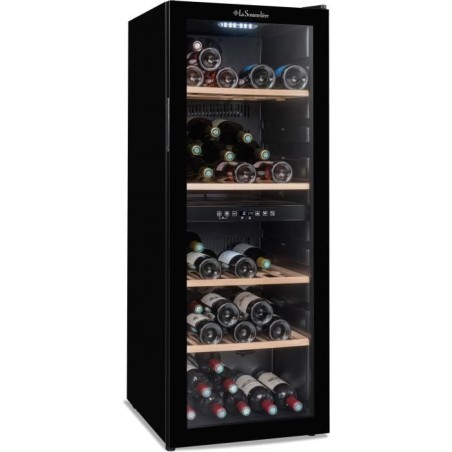 Cave a vin de service - LA SOMMELIERE - SLS90DZ - 91 bouteilles - Porte vitrée réversible - Classe G - 48 x 57,5 x 128,5 cm -