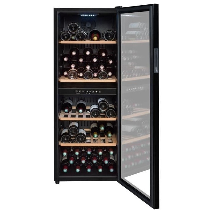 Cave a vin de service - LA SOMMELIERE - SLS90DZ - 91 bouteilles - Porte vitrée réversible - Classe G - 48 x 57,5 x 128,5 cm - Cave a vin de service - LA SOMMELIERE - SLS90DZ - 91 bouteilles - Porte vitrée réversible - Classe G - 48 x 57,5 x 128,5 cm -