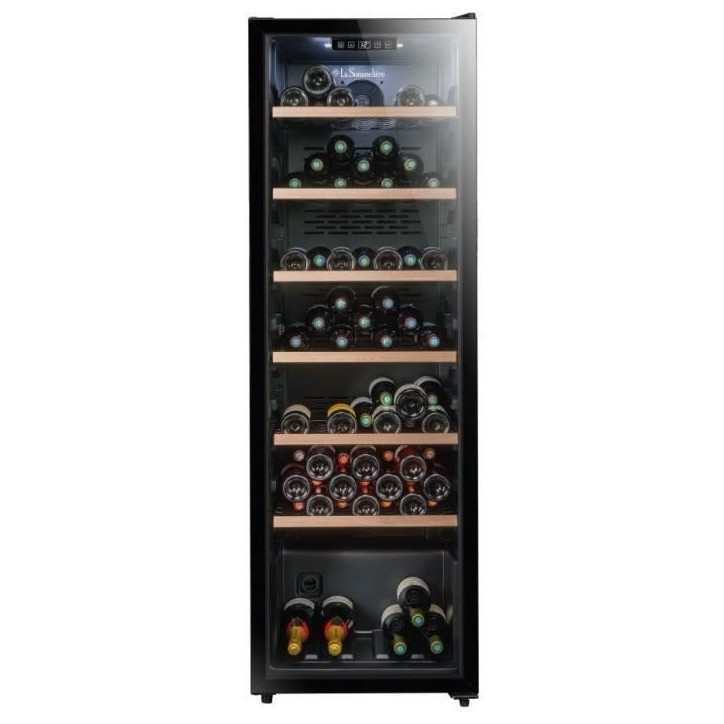 Cave a vin de vieillissement - LA SOMMELIERE - CTVNE147 - 147 bouteilles - Porte vitrée - Classe G - 54,5 x 60,4 x 167,4 cm - N Cave a vin de vieillissement - LA SOMMELIERE - CTVNE147 - 147 bouteilles - Porte vitrée - Classe G - 54,5 x 60,4 x 167,4 cm - N