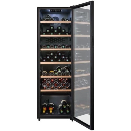Cave a vin de vieillissement - LA SOMMELIERE - CTVNE147 - 147 bouteilles - Porte vitrée - Classe G - 54,5 x 60,4 x 167,4 cm - N