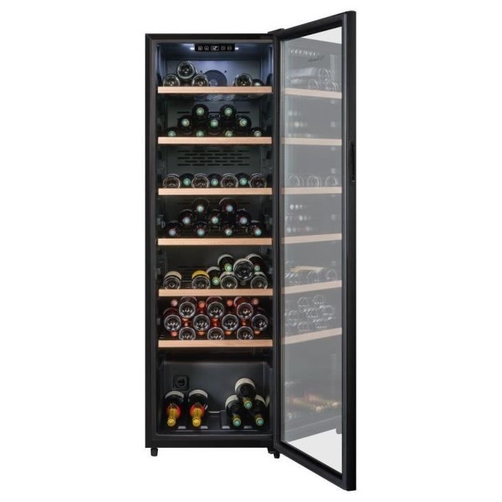 Cave a vin de vieillissement - LA SOMMELIERE - CTVNE147 - 147 bouteilles - Porte vitrée - Classe G - 54,5 x 60,4 x 167,4 cm - N Cave a vin de vieillissement - LA SOMMELIERE - CTVNE147 - 147 bouteilles - Porte vitrée - Classe G - 54,5 x 60,4 x 167,4 cm - N