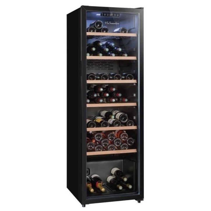 Cave a vin de vieillissement - LA SOMMELIERE - CTVNE147 - 147 bouteilles - Porte vitrée - Classe G - 54,5 x 60,4 x 167,4 cm - N Cave a vin de vieillissement - LA SOMMELIERE - CTVNE147 - 147 bouteilles - Porte vitrée - Classe G - 54,5 x 60,4 x 167,4 cm - N
