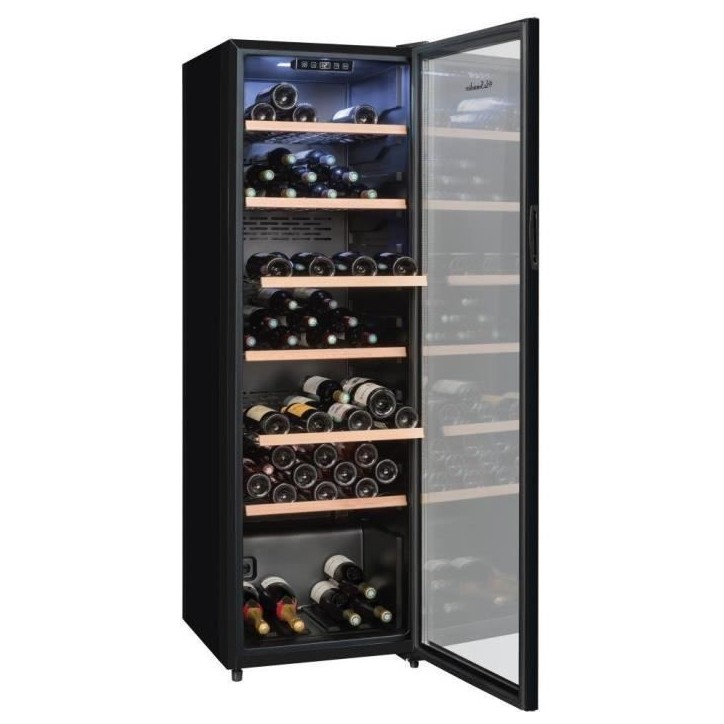 Cave a vin de vieillissement - LA SOMMELIERE - CTVNE147 - 147 bouteilles - Porte vitrée - Classe G - 54,5 x 60,4 x 167,4 cm - N Cave a vin de vieillissement - LA SOMMELIERE - CTVNE147 - 147 bouteilles - Porte vitrée - Classe G - 54,5 x 60,4 x 167,4 cm - N