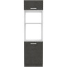 Meuble colonne four 2 portes battantes - Gris - L 60 x P 57 x H 210 cm