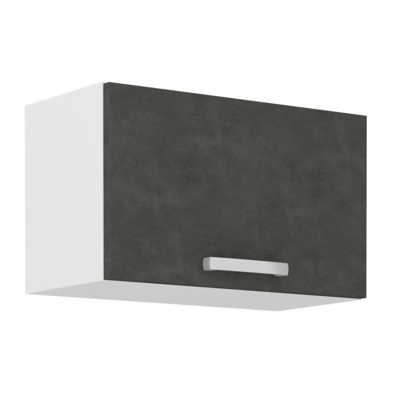 Meuble hotte porte basculante - Gris mat - L 60 x 31,6 x H 36 cm - LAS Meuble hotte porte basculante - Gris mat - L 60 x 31,6 x H 36 cm - LAS