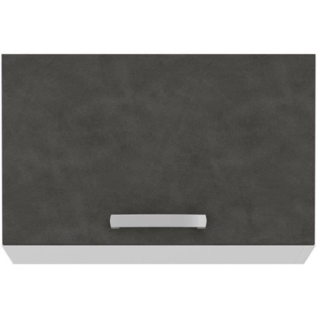 Meuble hotte porte basculante - Gris mat - L 60 x 31,6 x H 36 cm - LASSEN