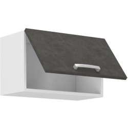 Meuble hotte porte basculante - Gris mat - L 60 x 31,6 x H 36 cm - LAS