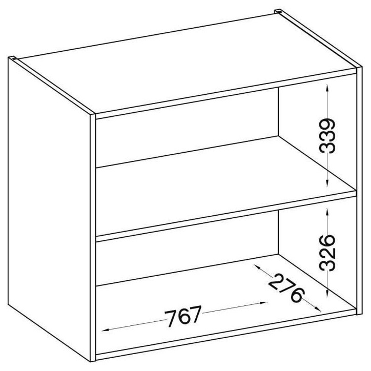 Meuble haut 2 portes basculantes - L 80 x P 31,6 x H 72 - Gris mat - LASSEN Meuble haut 2 portes basculantes - L 80 x P 31,6 x H 72 - Gris mat - LASSEN