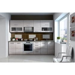 Meuble haut vitré 2 portes basculantes - L 80 x P 31,6 x H 72 - Déco