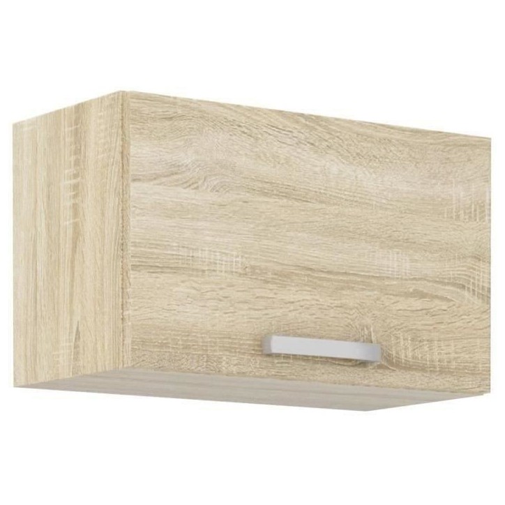 Meuble hotte porte basculante - Décor chene sonoma - L 60 x 31,6 x H 36 cm - LASSEN Meuble hotte porte basculante - Décor chene sonoma - L 60 x 31,6 x H 36 cm - LASSEN