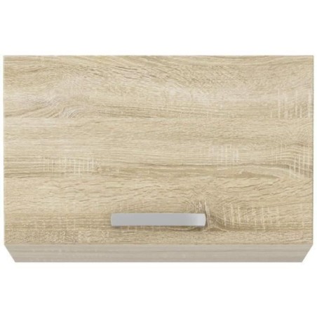 Meuble hotte porte basculante - Décor chene sonoma - L 60 x 31,6 x H 36 cm - LASSEN