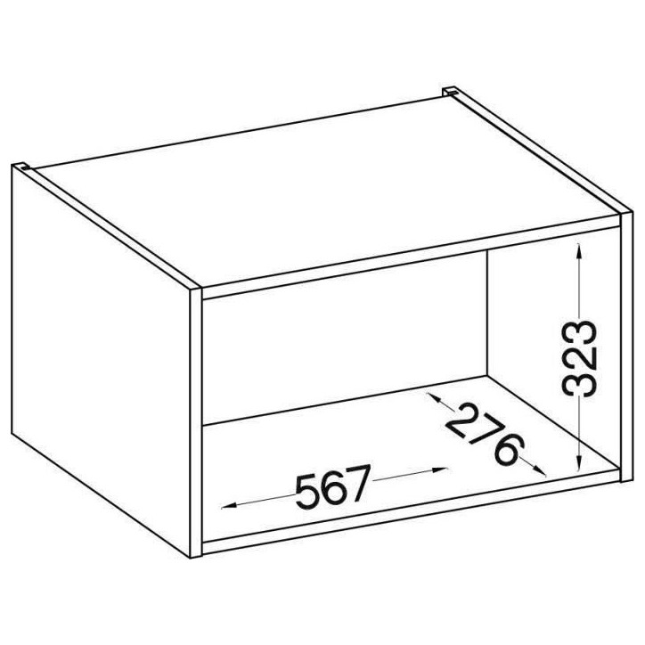 Meuble hotte porte basculante - Décor chene sonoma - L 60 x 31,6 x H 36 cm - LASSEN Meuble hotte porte basculante - Décor chene sonoma - L 60 x 31,6 x H 36 cm - LASSEN