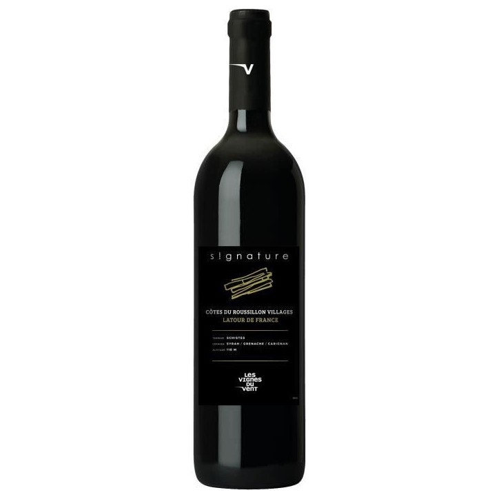 Les Vignes du vin Signature Latour de France 2022 Côtes du Roussillon Villages - Vin rouge de Languedoc