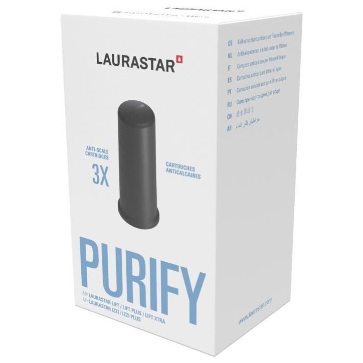 Cartouche Anticalcaire - LAURASTAR - Lift - Pack de 3, Anticorrosif, Anti-sel, Granulés Anticalcaires Cartouche Anticalcaire - LAURASTAR - Lift - Pack de 3, Anticorrosif, Anti-sel, Granulés Anticalcaires