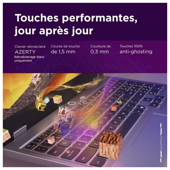 PC portable Gamer LENOVO LOQ 15IRX10 | Sans Windows - 15'' FHD 144hz - Core i5-13450HX - RTX 5060 100W - 16 Go - 512 Go - AZERTY