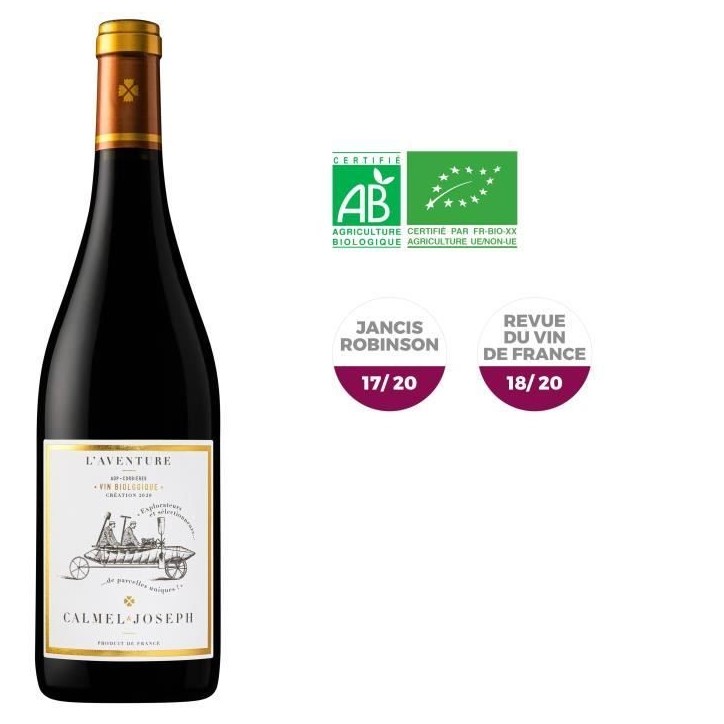 Calmel & Joseph Les Terroirs L'Aventure 2020 Corbieres - Vin rouge de Languedoc - Bio