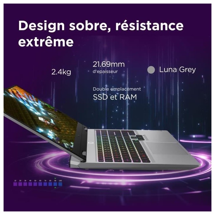 PC portable Gamer LENOVO LOQ 15IRX10 | Sans Windows - 15'' FHD 144hz - Core i5-13450HX - RTX 5060 100W - 16 Go - 512 Go - AZERTY