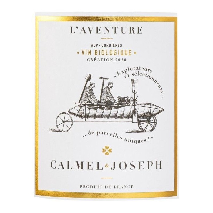 Calmel & Joseph Les Terroirs L'Aventure 2020 Corbieres - Vin rouge de Languedoc - Bio
