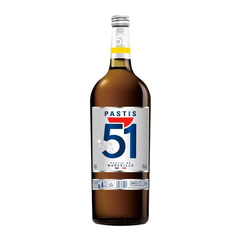 Pastis 51 - Apéritif anisé - Pastis de Marseille - 45,0% Vol. - 450c Pastis 51 - Apéritif anisé - Pastis de Marseille - 45,0% Vol. - 450c