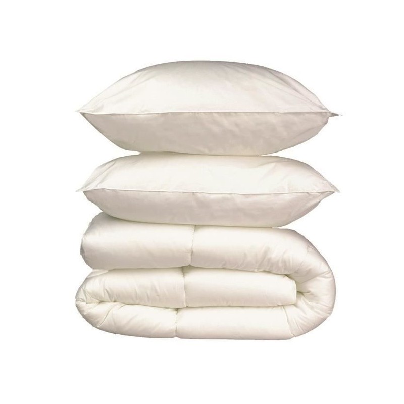 Pack linge de lit Microfibre - 1 Couette chaude 220x240 cm + 2 Oreille
