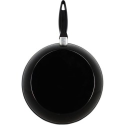 Poele a frire - MENASTYL - 3645749 - En acier émaillé - Noir - 26 cm