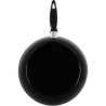 Poele a frire - MENASTYL - 3645749 - En acier émaillé - Noir - 26 cm