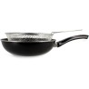 Poele a frire - MENASTYL - 3645749 - En acier émaillé - Noir - 26 cm