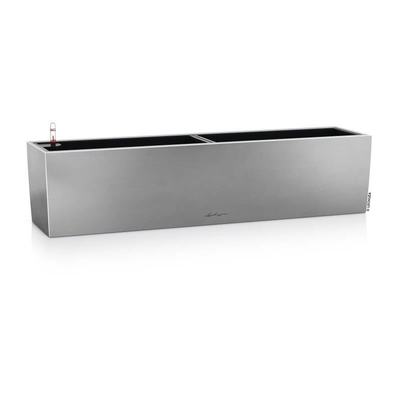 LECHUZA Jardiniere - Balconera Steel 80 - 79 x 19 x 19 cm - Gris perle LECHUZA Jardiniere - Balconera Steel 80 - 79 x 19 x 19 cm - Gris perle