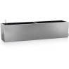 LECHUZA Jardiniere - Balconera Steel 80 - 79 x 19 x 19 cm - Gris perle