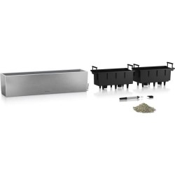LECHUZA Jardiniere - Balconera Steel 80 - 79 x 19 x 19 cm - Gris perle