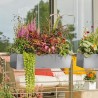 LECHUZA Jardiniere - Balconera Steel 80 - 79 x 19 x 19 cm - Gris perle