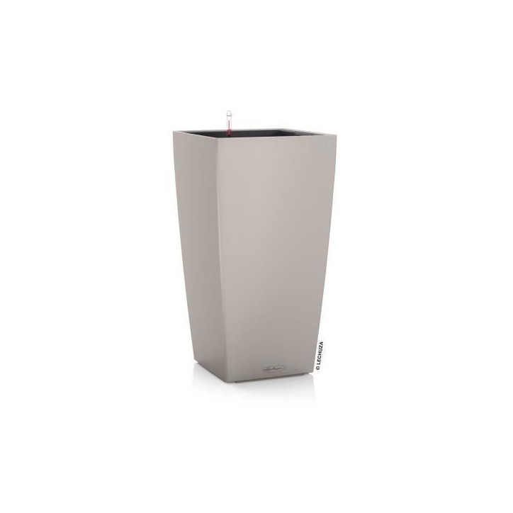 LECHUZA Pot de fleurs - Cubico color 40 - 39,5 x 39,5 x 75,5 cm - 31 L - Kit complet - Brun sable LECHUZA Pot de fleurs - Cubico color 40 - 39,5 x 39,5 x 75,5 cm - 31 L - Kit complet - Brun sable