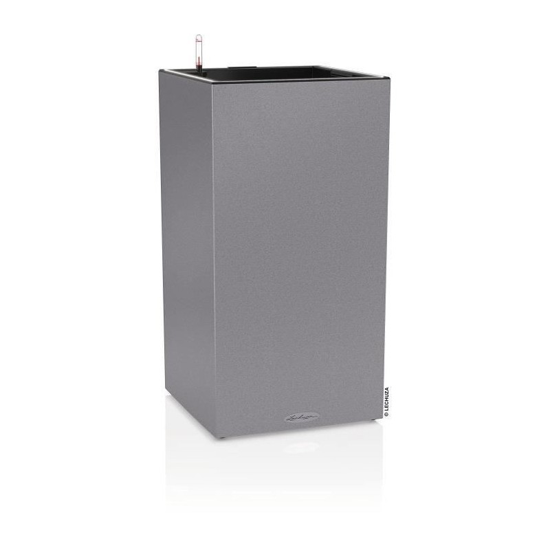 LECHUZA Pot de fleur - CANTO Stone 40 LED - 40 x 40 x 56 cm - Lit Sur LECHUZA Pot de fleur - CANTO Stone 40 LED - 40 x 40 x 56 cm - Lit Sur
