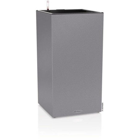 LECHUZA Pot de fleur - CANTO Stone 40 LED - 40 x 40 x 56 cm - Lit Sur