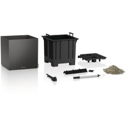 LECHUZA Pot de fleur - Canto Premium Cube 40 - 40 x 40 x 40 cm - Kit c