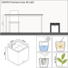 LECHUZA Pot de fleur - Canto Premium Cube 40 - 40 x 40 x 40 cm - Kit c
