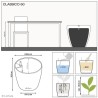 LECHUZA Pot de fleurs - Classico Premium 60 - Ø 60 x 55,5 cm - Kit co