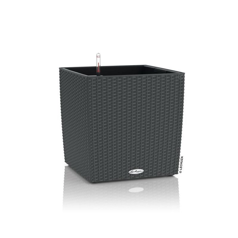 LECHUZA Pot de fleurs - Cube cottage 30 - 29,5 x 29,5 x 30 cm - 12 L - LECHUZA Pot de fleurs - Cube cottage 30 - 29,5 x 29,5 x 30 cm - 12 L -