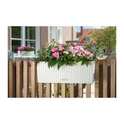 Jardiniere - Lechuza - Balconera Cottage 50 - Blanc - 44x33 cm - Avec