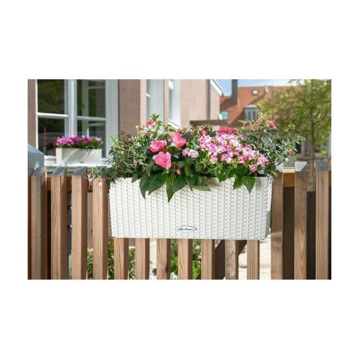 Jardiniere - Lechuza - Balconera Cottage 50 - Blanc - 44x33 cm - Avec réserve d'eau Jardiniere - Lechuza - Balconera Cottage 50 - Blanc - 44x33 cm - Avec réserve d'eau