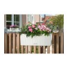 Jardiniere - Lechuza - Balconera Cottage 50 - Blanc - 44x33 cm - Avec