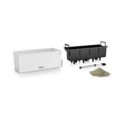 Jardiniere - Lechuza - Balconera Cottage 50 - Blanc - 44x33 cm - Avec
